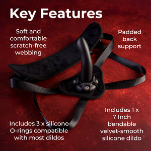 Cocked and Loaded - Deluxe Strap-on Harness with Posable Dildo