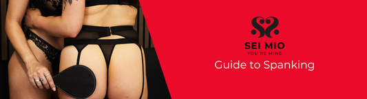 Guide to spanking. One woman in lingerie spanking another.