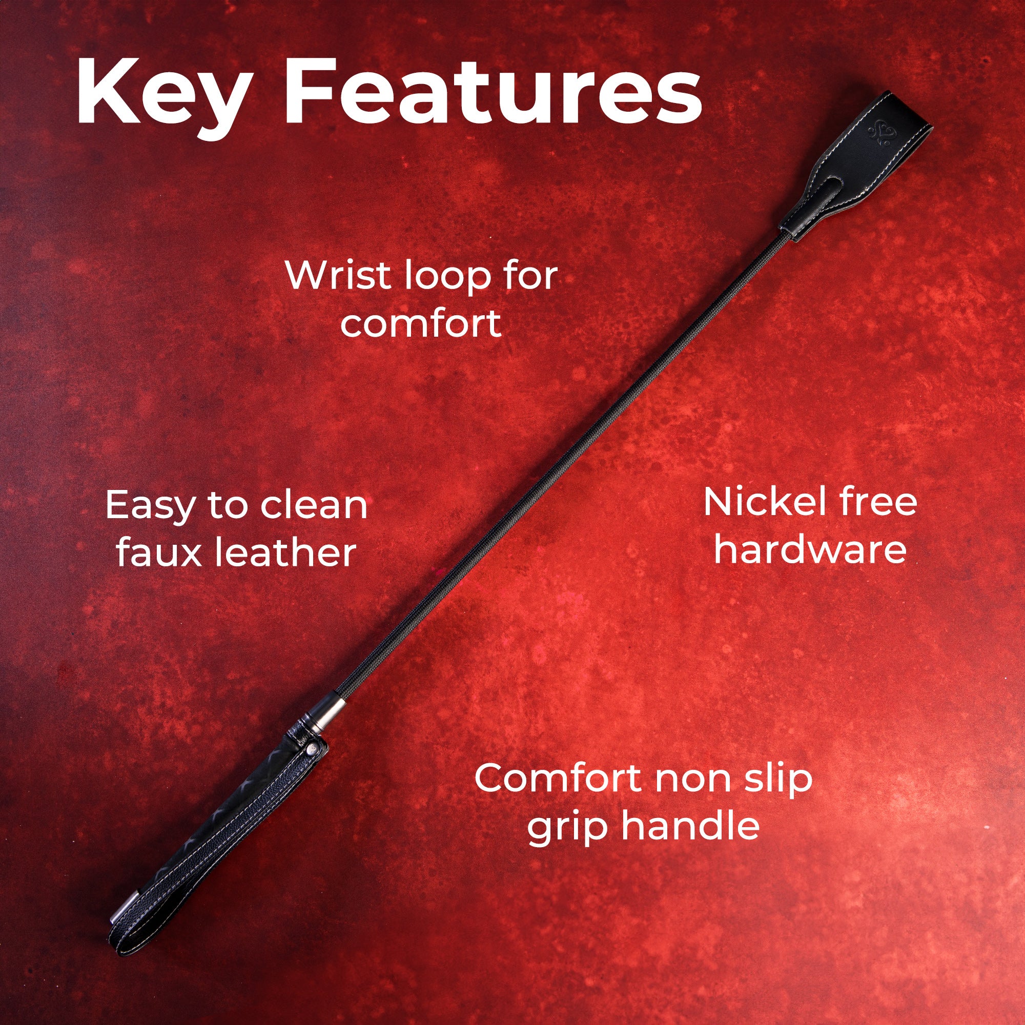 Rein In Desire - Faux Leather Riding Crop
