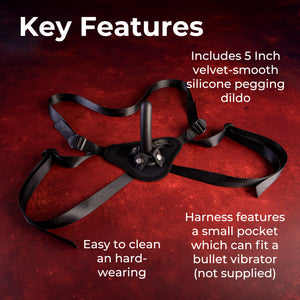 Perfectly Pegged - Adjustable Strap on Harness with Dildo
