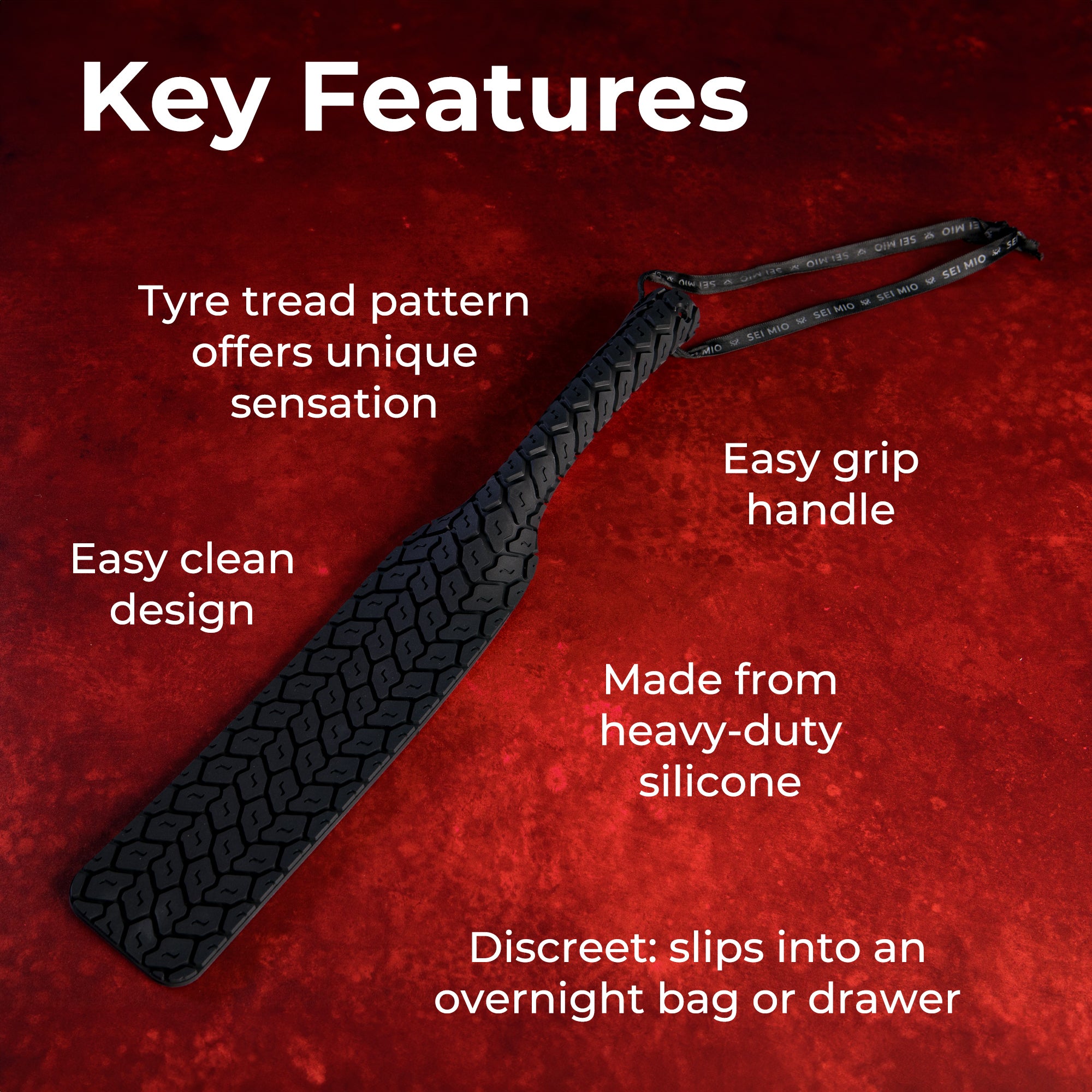 Tread Carefully - Tyre Textured Spanking Paddle