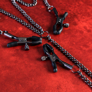 Triple Tease - Adjustable Nipple Clamps and Clit Clamp