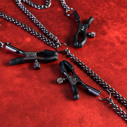 Triple Tease - Adjustable Nipple Clamps and Clit Clamp