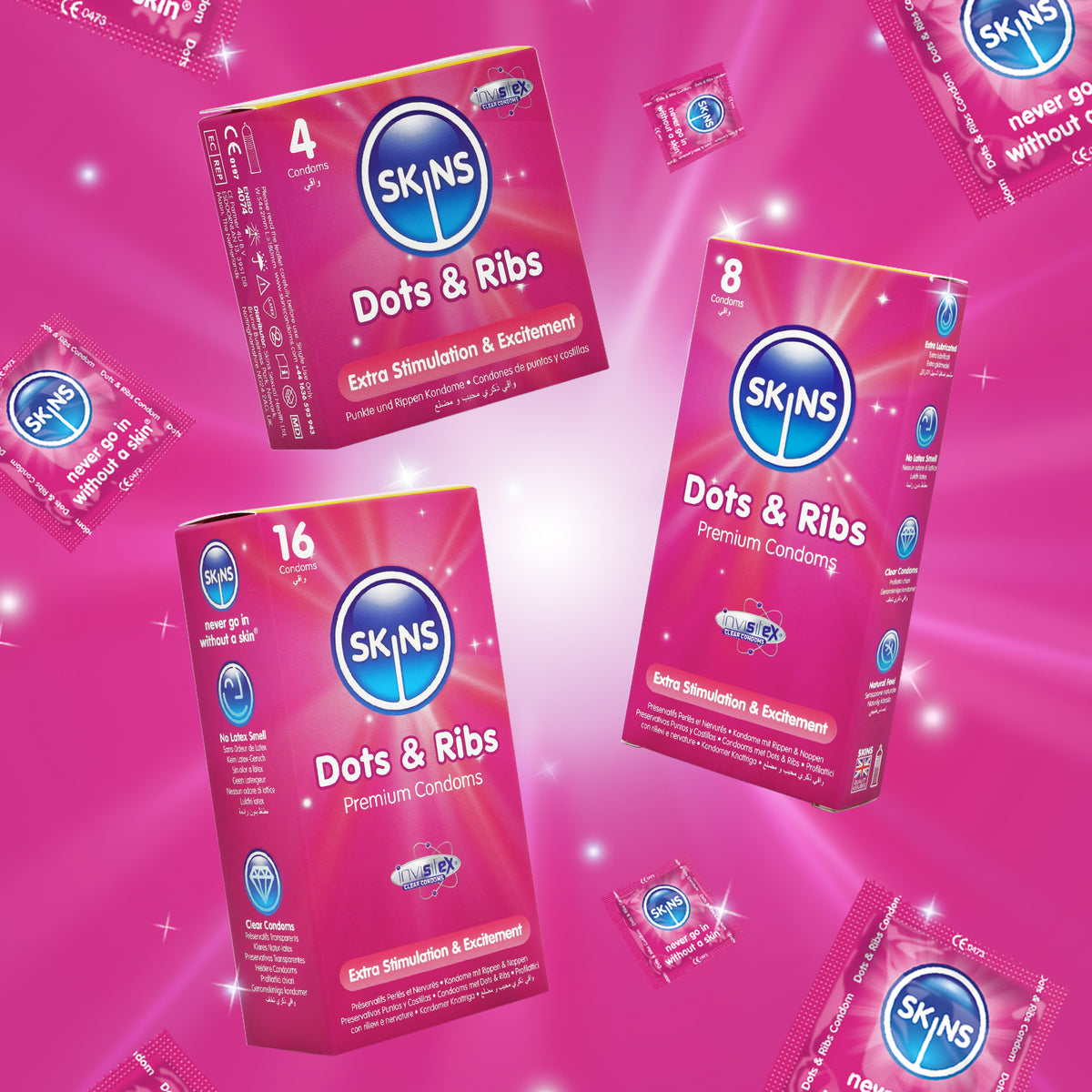 Skins Ribbed & Dotted Condoms