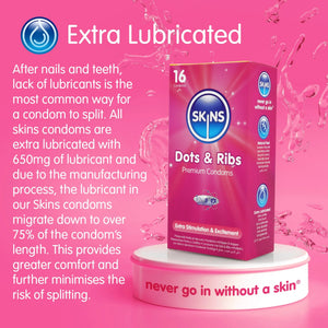 Skins Ribbed & Dotted Condoms